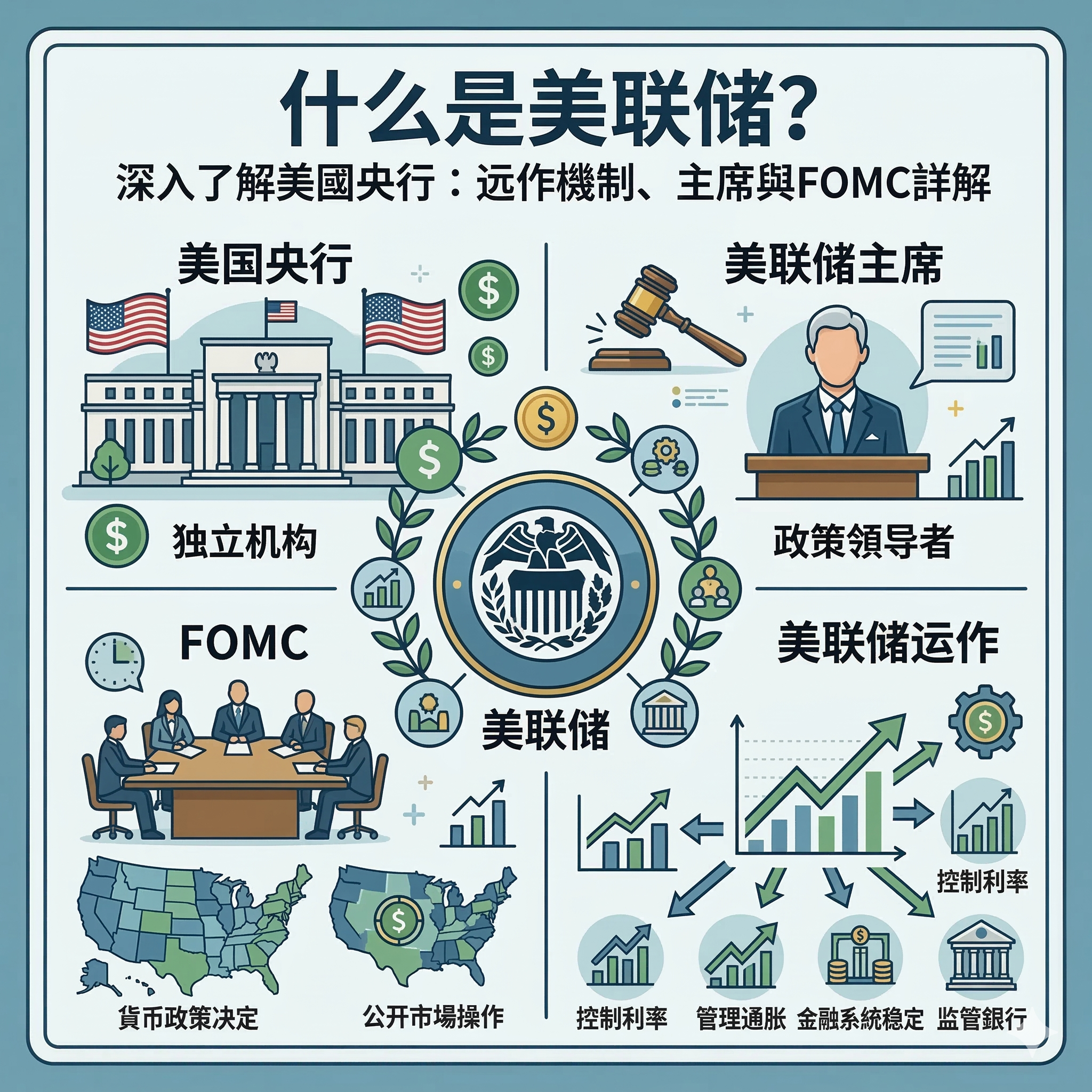 什么是美联储？深入了解美国央行：美联储如何运作？美联储主席与FOMC详解