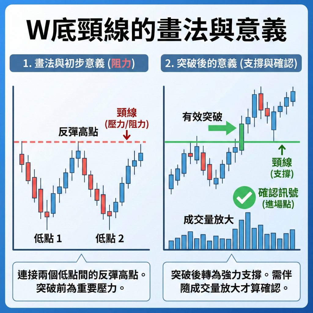 W底頸線的畫法與意義