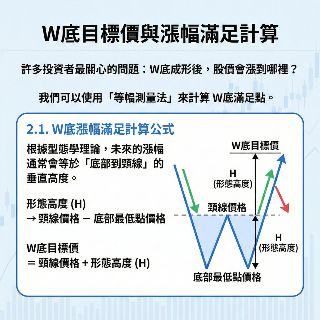 W底漲幅滿足計算公式