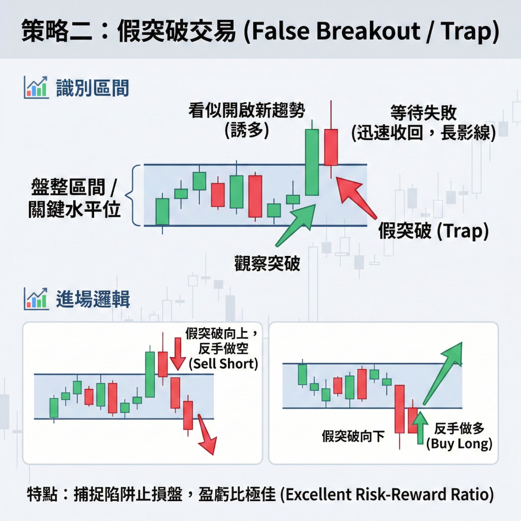 策略二：假突破交易 (False Breakout / Trap)