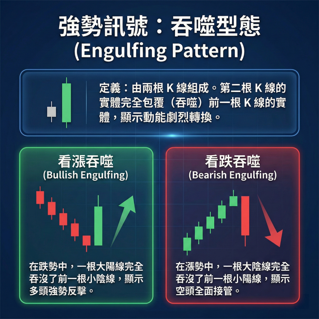 強勢訊號：吞噬型態 (Engulfing Pattern)