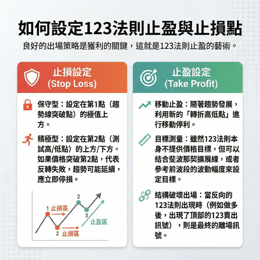 如何設定123法則止盈與止損點