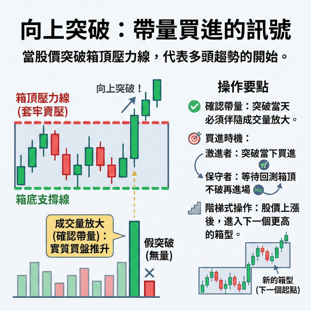 向上突破：帶量買進的訊號