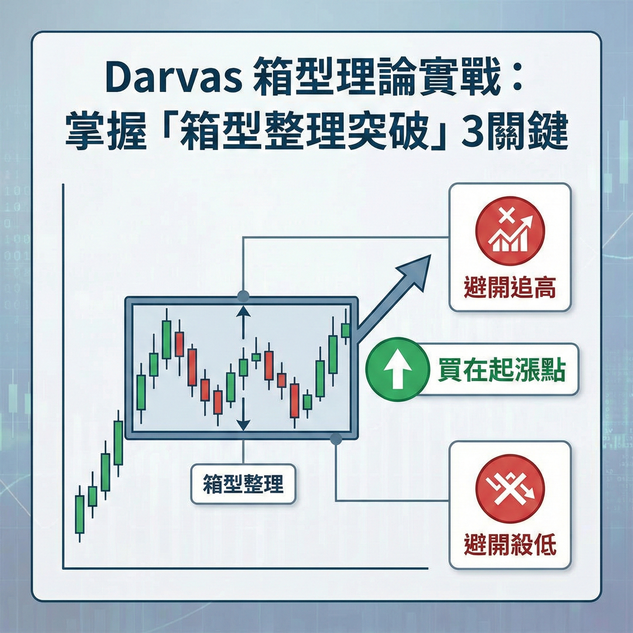 Darvas 箱型理論實戰：掌握「箱型整理突破」3關鍵，買在起漲點，避開追高殺低！