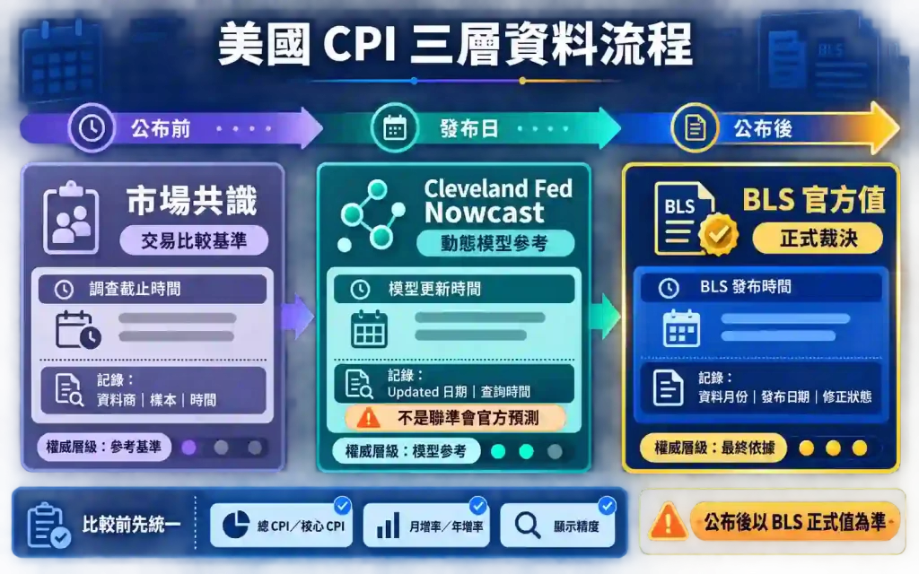 5.1. 市場共識、Cleveland Fed Nowcast 與 BLS 官方值有何差別?