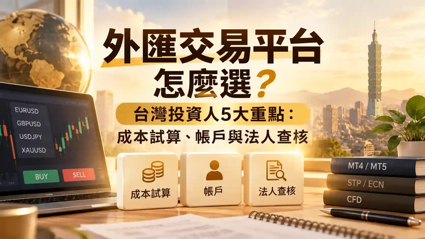 外匯交易平台怎麼選？台灣投資人5大重點：成本試算、帳戶與法人查核