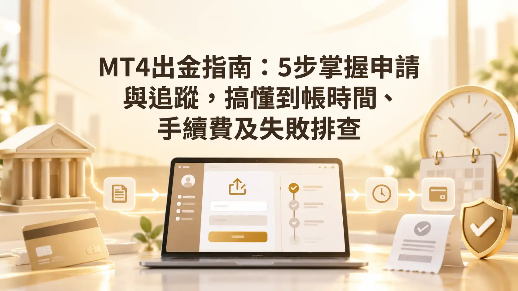 MT4出金指南：5步掌握申請與追蹤，搞懂到帳時間、手續費及失敗排查